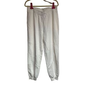 Fritz + Eddi Womens High-Rise Elastic Waist Jogger Pants White Size XL NWOT